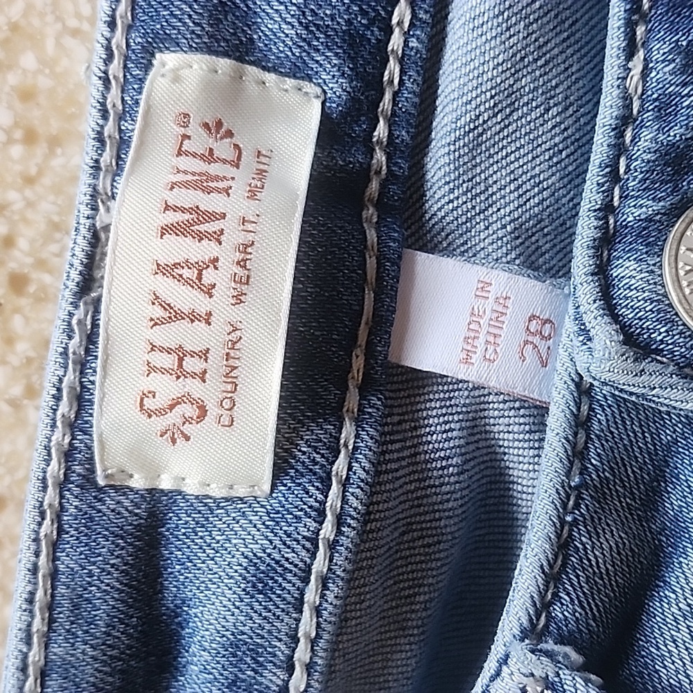 Shyanne Super Flare Distressed Western Jeans Size 28 - Picture 9 of 15